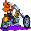 Cartoon Motorcycle Road Driving