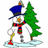 Christmas Snowman Coloring