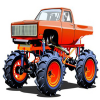 Orange Monster Truck