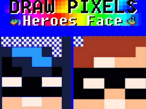 Draw Pixels Heroes Face