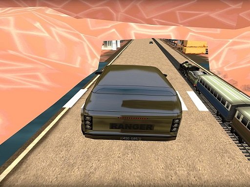 Train vs Super Car Racing Game