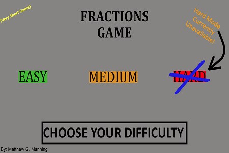 Fractions Game